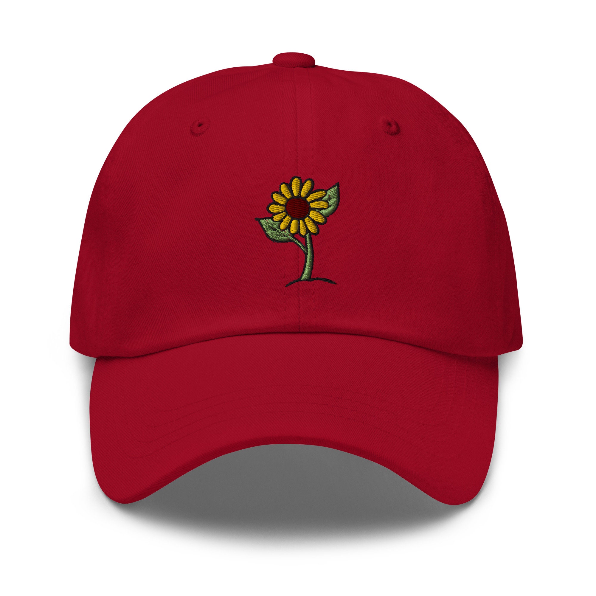 Tech Design Sunflower Baseball Cap – Embroidered Cotton Adjustable Dad Hat In Light Blue | Unisex Casual Hat - View #3