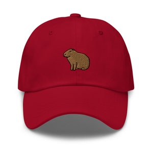 Capybara Embroidered Dad Hat, Capybara Lover Gift, Funny Capybara Gift Hat, Handmade Embroidered Adjustable Unisex Baseball Dad Cap Gift