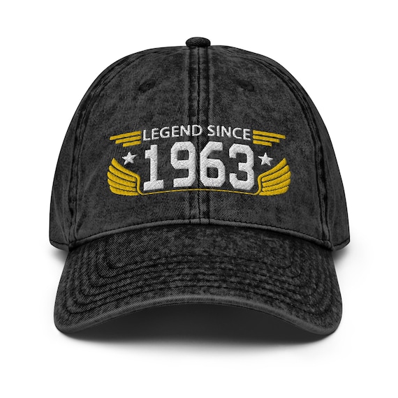Legend Since 1963 Embroidered Vintage Cap: 61st Birthday Gift - Etsy
