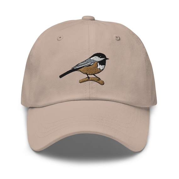 Black-capped Chickadee Embroidered Hat: Wildlife Birdwatcher  display picture 3