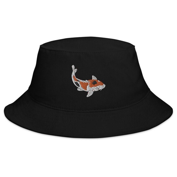 Koi Fish Embroidered Bucket 