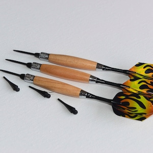 Darts-Softdart/Steeldart (3-Set) Chrome finish with cherry
