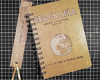 学校の教科書「地理 - スペインとポルトガル」の手作りノート
