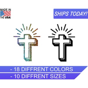 Christian Cross Shirt Cute Evangelical I Love' Sticker