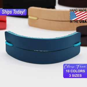 Premium Leather Hair Bands, Hair Accessories, Comes in Mutiple Colors and Sizes. Hand Crafted in America and same day shipping!
