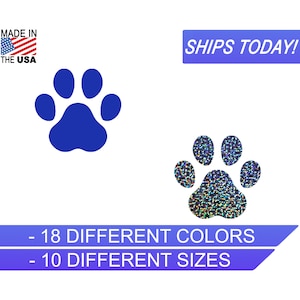 Dog Paw Print, Vinyl Decal, Canine Decal,Silver Glitter,Cooler Decals,Wedding Decals,Sticker Decals, Car Decal, Custom vinyl Sticker
