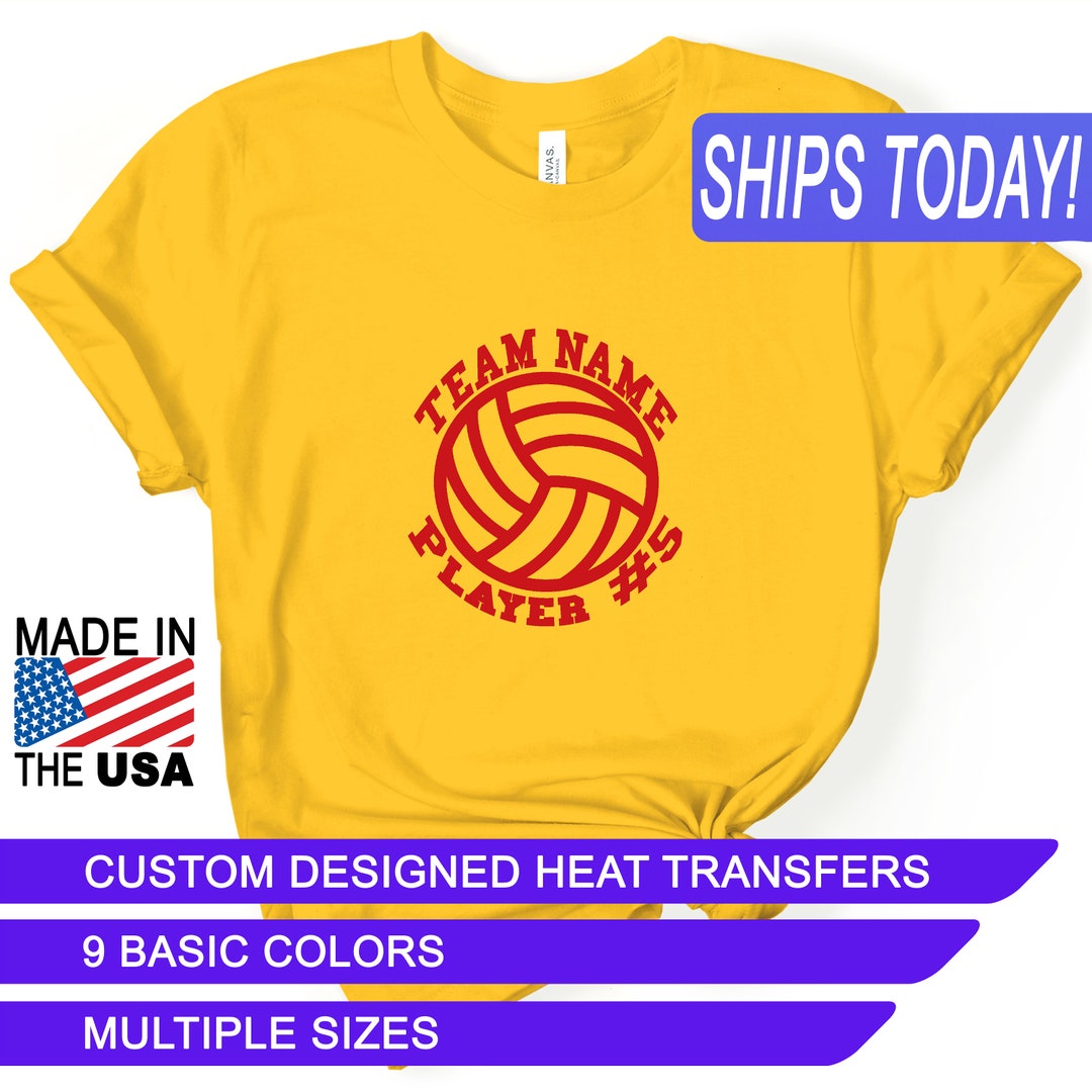 Basic Colors Custom Volleyball Team Name & Player heat Etsy