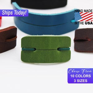 Premium Leather Hair Bands, Hair Accessories, Comes in Mutiple Colors and Sizes. Hand Crafted in America and same day shipping!