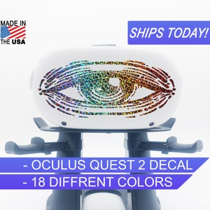 Classic Cyclops, All Seeing Evil Eye,Oculus Quest 2 Vinyl Decal,Oculus VR Skin,Silver Glitter,Sticker Decals,Car Decal,Custom vinyl Sticker,