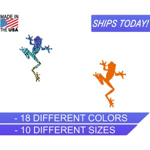Cute Frog, amphibian, Custom vinyl Decal, Cooler Decal, Birthday gift, Wedding Gift, Frog Sticker Decals, Car Decal, Custom vinyl Stickers