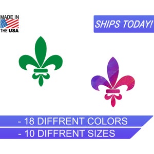 Mardi Gras, Fleur de lis, Vinyl Decal,Flower Decal,Silver Glitter,Cooler Decals,Wedding Decals,Sticker Decals,Car Decal,Custom vinyl Sticker