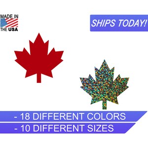 Maple Leaf, Canada Vinyl Decal, Canada Decal, Silver Glitter, Cooler Decals, Wedding Decals, Sticker Decals, Car Decal, Custom vinyl Sticker