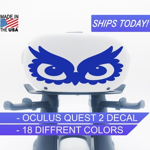 Owl Eyes, Cartoon Bird Eyes, Oculus Quest 2 Vinyl Decal, Oculus Skin, Silver Glitter, Sticker Decals, Car Decal, Custom vinyl Sticker