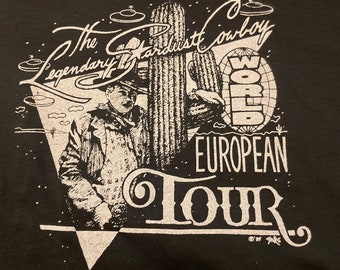 The Legendary Stardust Cowboy European World Tour Black T-shirt