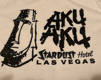 Aku Aku Stardust Hotel Casino Las Vegas Tiki White T-Shirt