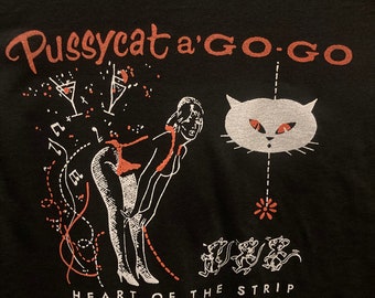 The Pussycat A’ Go Go Black Tshirt