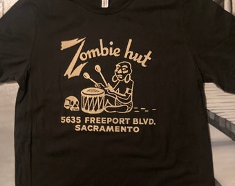 Zombie Hut Black Tiki Tshirt