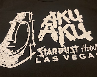 Aku Aku Stardust Hotal Las Vegas Tiki Black T-Shirt