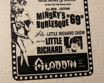 Minsky’s Burlesque 69 with Little Richard white Tshirt