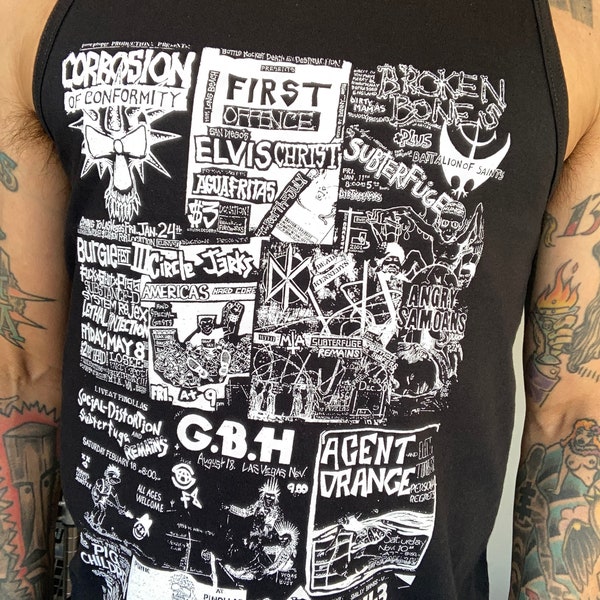 Men’s Las Vegas Punk Flyers #2 Black Tank Top