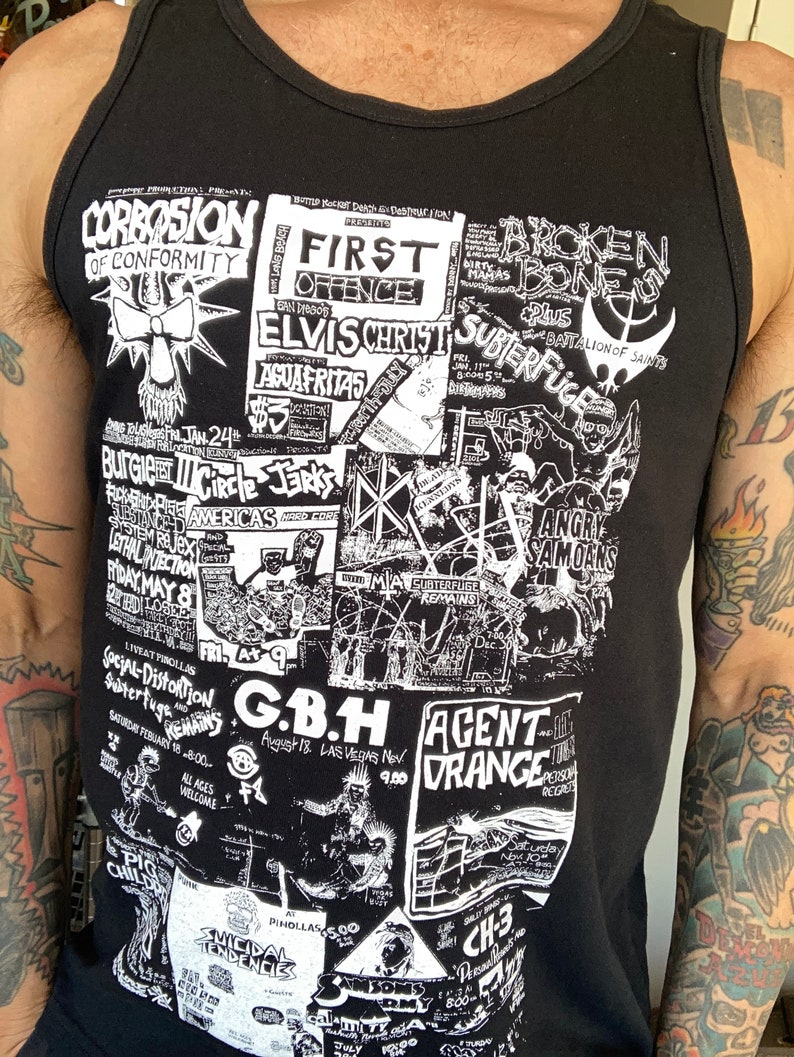 Mens Las Vegas Punk Flyers 2 Black Tank Top image 1