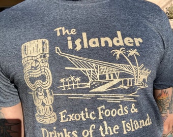 The Islander Tiki Bar Grey Tshirt