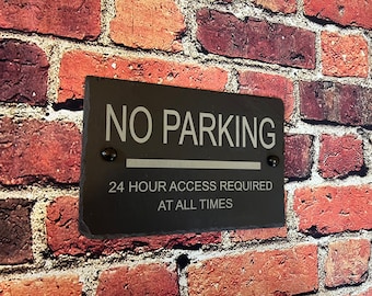 Custom Engraved Black Slate Parking Sign, Home & Workplace