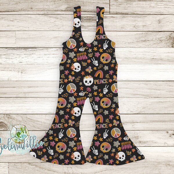 Bell Bottom Jumpsuit Etsy