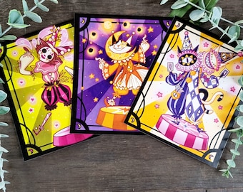 Spooky Clown Cat Prints