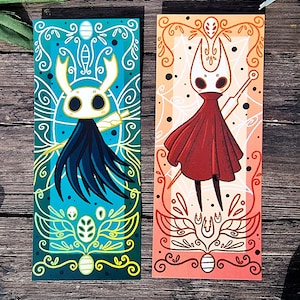 Hollow Knight Bookmark Set - Hornet and The Knight Illustrations