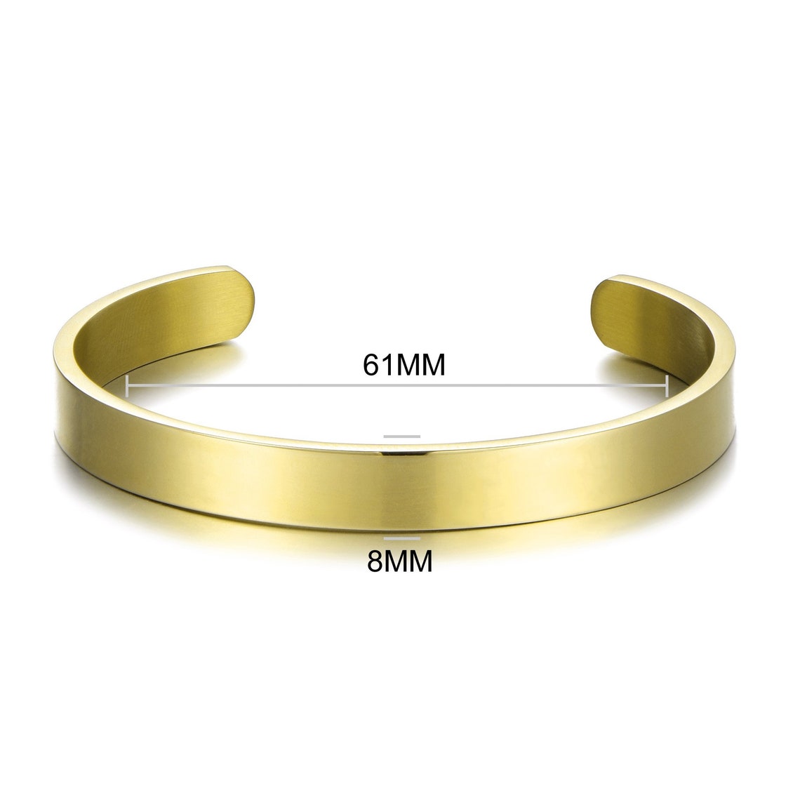 Men's Gold Steel Cuff Bracelet - Etsy