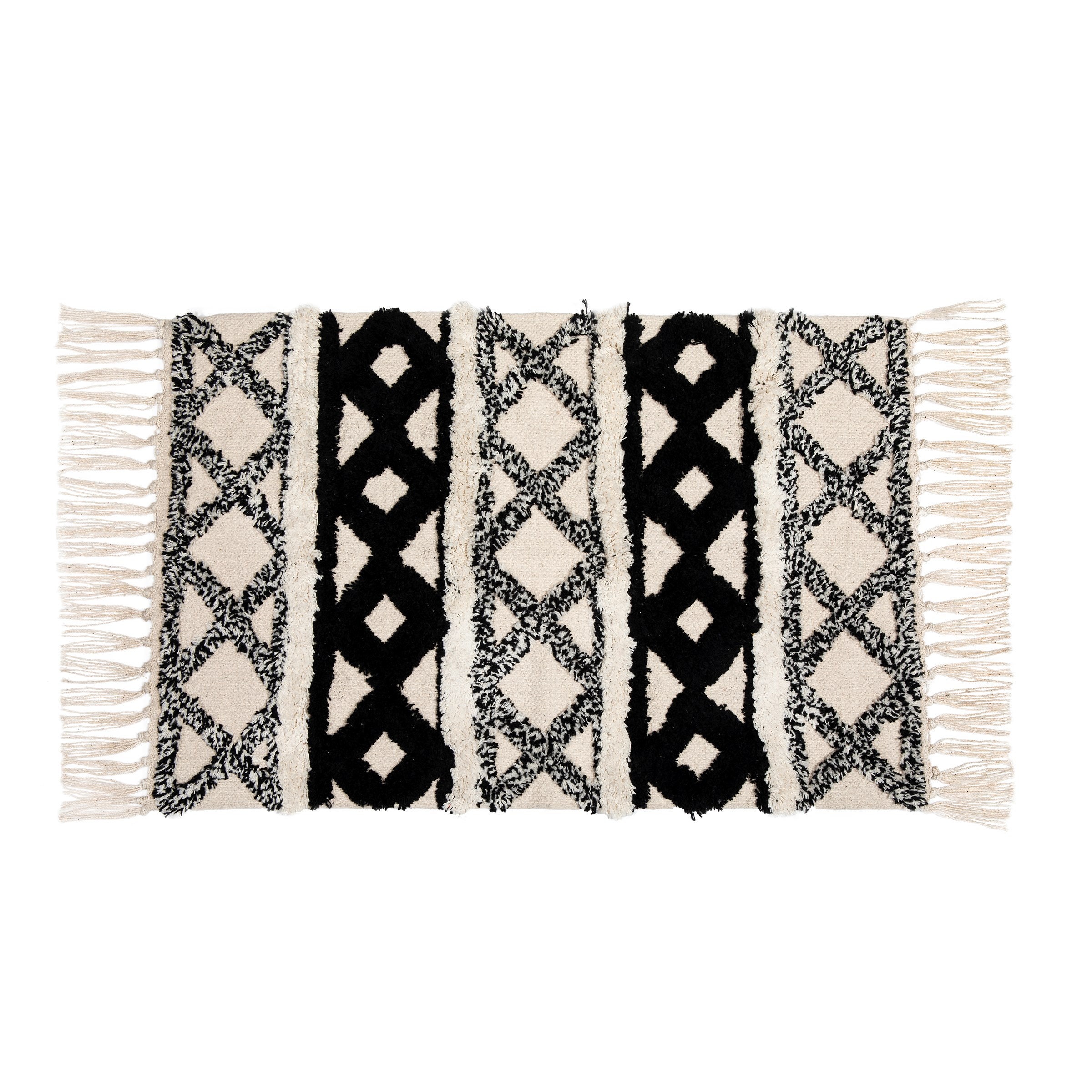 Monochrome Berber Boho Aztec Rug Mat - Etsy.de