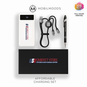Juego de cargadores portátiles personalizados, juego de cargadores móviles para pedidos al por mayor de la empresa, cargador portátil de regalo para clientes corporativos, caja de regalo para fiestas de la empresa
