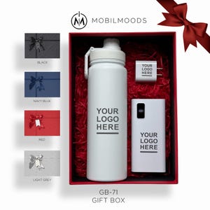 Company Logo Affordable Gift Box, Corporate Client Holiday Gift Box, Personalized Employee Gift Box, Business Logo New Year Gift Box, GB-71