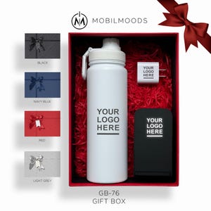 Company Logo Affordable Gift Box, Corporate Client Holiday Gift Box, Personalized Employee Gift Box, Business Logo New Year Gift Box, GB-76