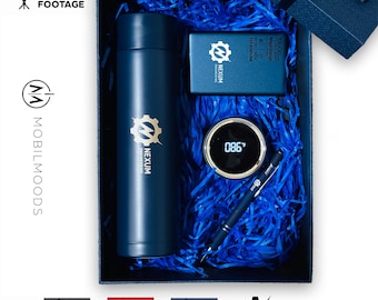 Company Logo Affordable Gift Box, Corporate Client Holiday Gift Box, Personalized Employee Gift Box, Business Logo New Year Gift Box