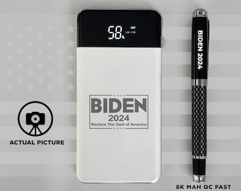 President Biden Logo Charger, Restore The Soul of America Portable Charger, Elevate American Dream Mobile Charger, Company Gift Charger