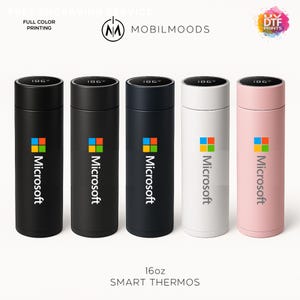 Promotional Thermos, Custom-Engraved Bottle, Smart Bottle, Travel Tumbler, Colorful Thermos, Stainless Steel Drinkware, Personalized Gift