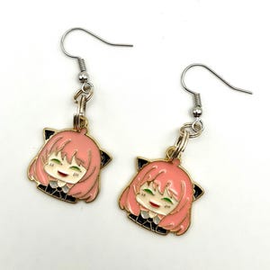 Smirking Anime Girl Earrings