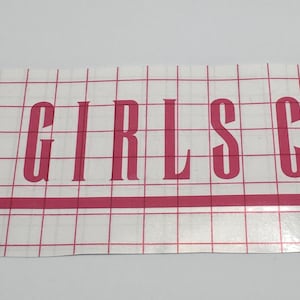 May include: Pink vinyl sticker with the text "SAD GIRLS CLUB" in a bold, serif font. The sticker has a red line and two red "X" marks on either side of the line.