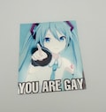 Miku You Are Gay Vinyl Sticker