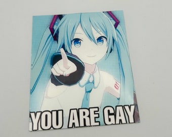 Miku You Are Gay Vinyl Sticker