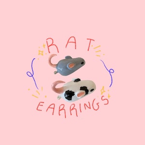 Clay Rat Earrings
