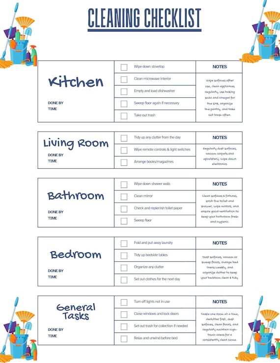 Cleaning Checklist ( Digital Product)