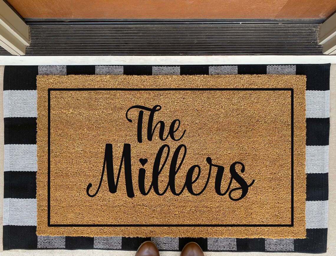 Custom Name Doormat Family Name Doormat Mat Etsy