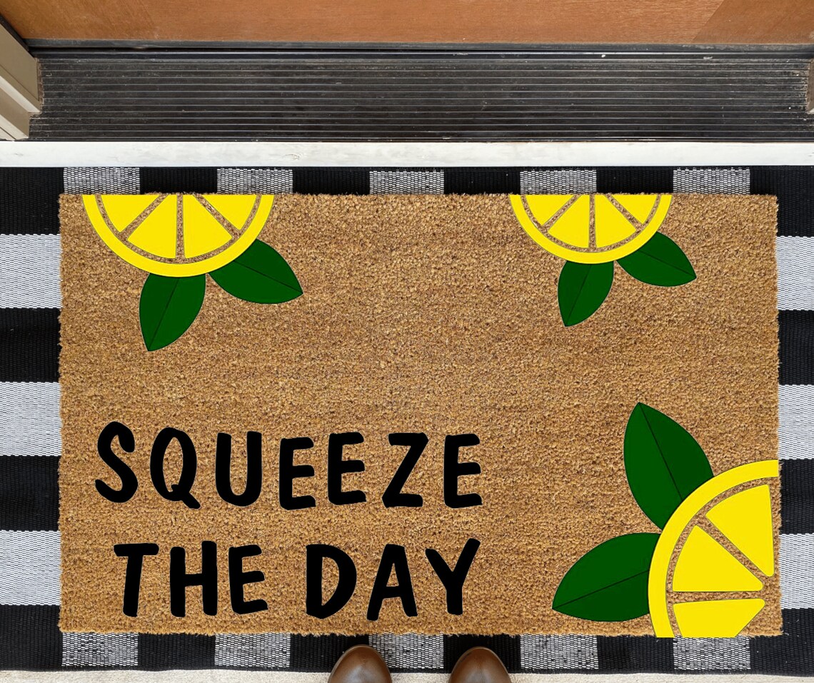 Lemon Doormat Lemon Mat Lemon Doormat Custom Door Mat Etsy
