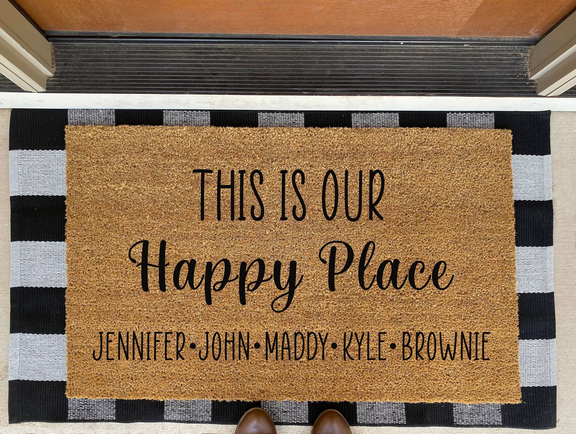 Custom Name Doormat Family Name Doormat Mat Etsy