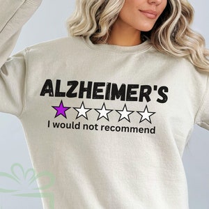 Felpa con cappuccio per la consapevolezza dell&#39;Alzheimer, regalo per l&#39;Alzheimer, maglietta con nastro viola per la consapevolezza della demenza, felpa divertente per la malattia di Alzheimer, maglietta per la demenza