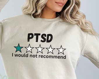 PTSD Awareness Sweatshirt Gift Post Traumatic Stress Disorder Awareness Teal Ribbon T-Shirt Ptsd Warrior Tshirt Ptsd Shirt Mental Health Tee
