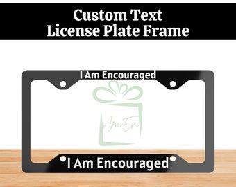 Marco de matrícula personalizado, accesorio para coche personalizado, regalo para coche personalizado, funda de matrícula personalizada, decoración para coche con frase personalizada, decoración para coche